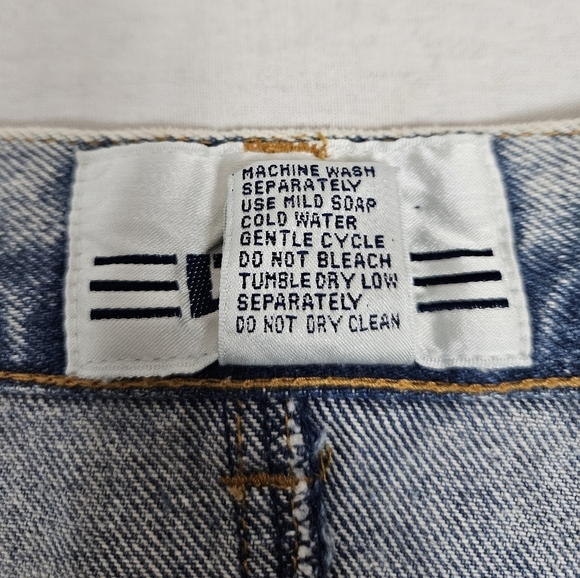 Vintage 80s Deb Acid Washed High Waist Denim Jean Skirt Size 11 Juniors P19‎ - Picture 9 of 12